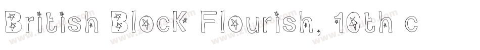 British Block Flourish, 10th c.字体转换